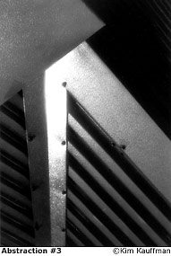 B&W abstract photo of metal forms titled Abstraction #3