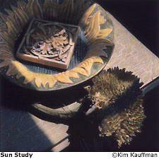 Photograph: Black & White hand colored silver print titled Sun Study